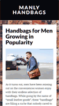 Mobile Screenshot of manlyhandbags.com
